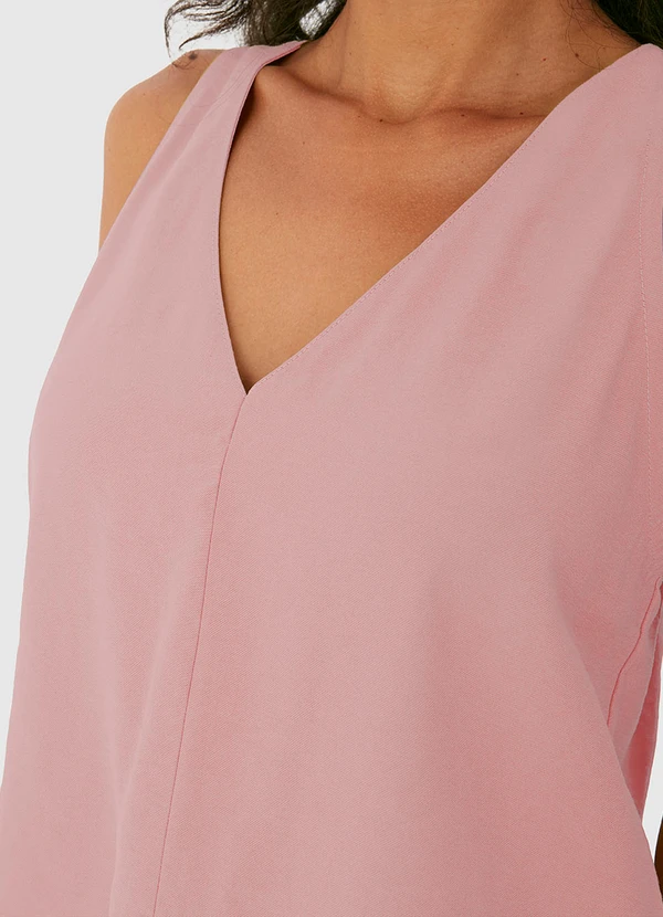 Malwee - Blusa Ampla Alfaiataria Rosa Pálido 7