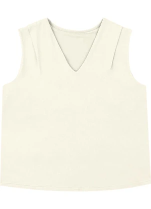 Malwee - Blusa Ampla em Moletinho Off White - MALWEE