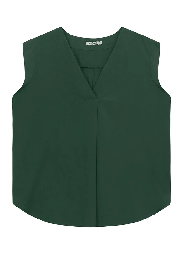 Malwee - Blusa Ampla em Viscose Verde Esmeralda
