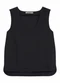 Malwee - Blusa Ampla Sarjada Decote "V" Cáqui - variação: Preto