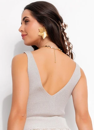 Quintess - Blusa Areia em Tricô - QUINTESS