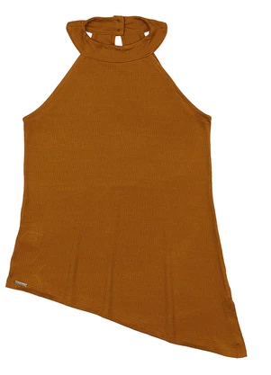 Soft Bonni - Blusa Assimetrica Adulto Feminino Marrom - SOFT BONNI