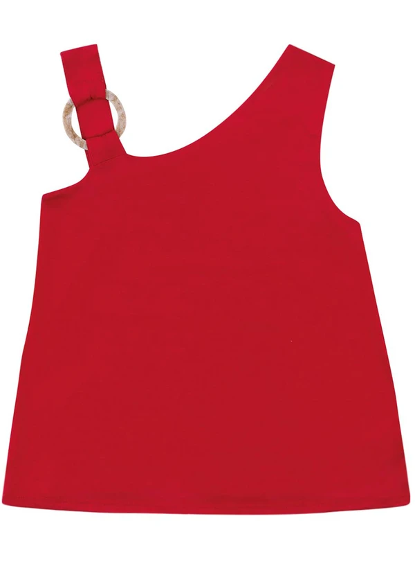 Malwee - Blusa Assimétrica com Argola Vermelho 3