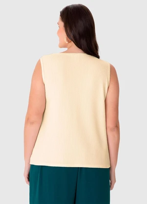 Malwee - Blusa Assimétrica com Torção Off White - MALWEE