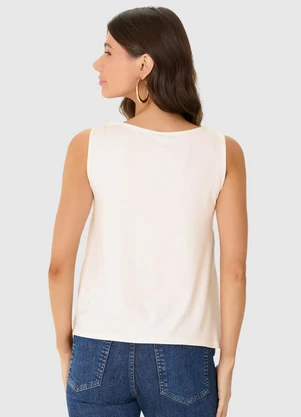 Malwee - Blusa Assimétrica com Torção Off White - MALWEE