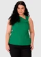 Malwee - Blusa Assimétrica com Torção Off White - variação: Verde