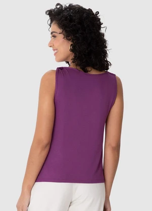 Malwee - Blusa Assimétrica com Torção Violeta - MALWEE