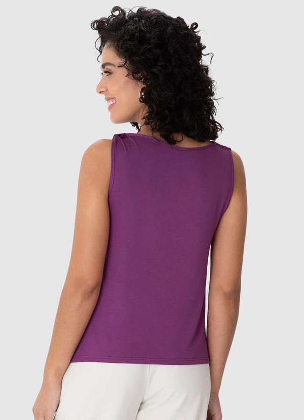 Malwee - Blusa Assimétrica com Torção Violeta 2