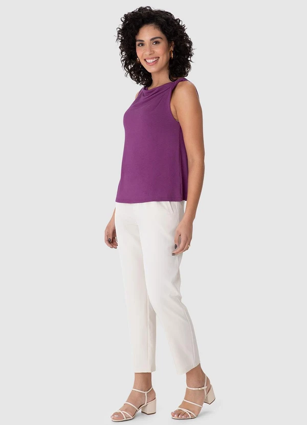 Malwee - Blusa Assimétrica com Torção Violeta 3