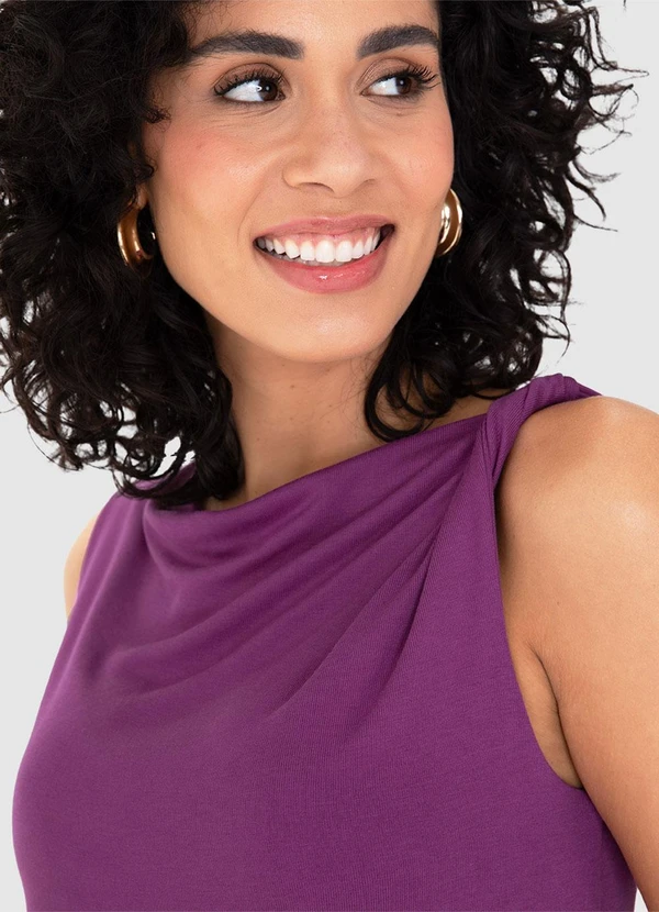 Malwee - Blusa Assimétrica com Torção Violeta 5