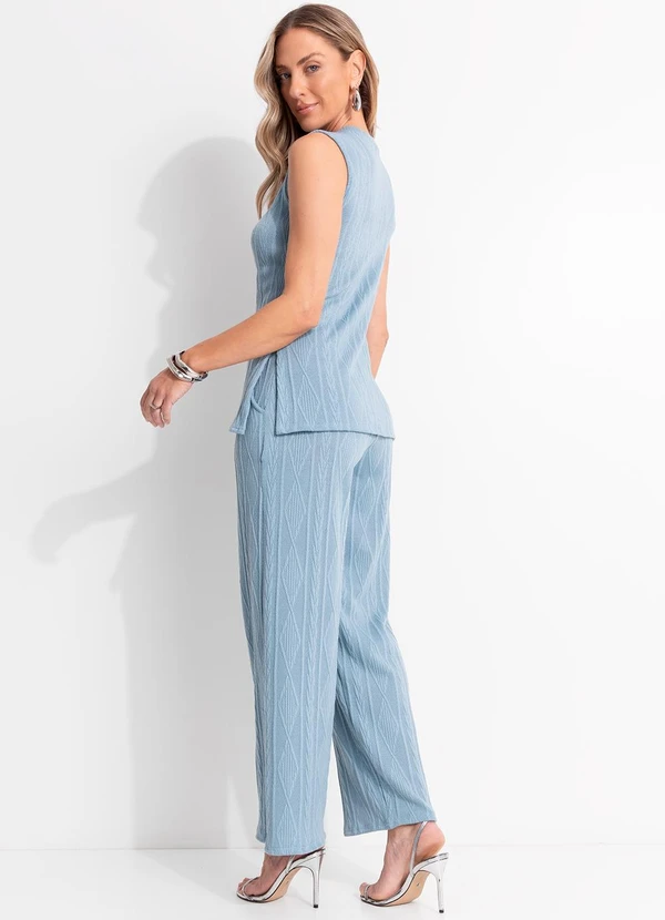 Quintess - Blusa Azul Claro em Malha Jacquard 5