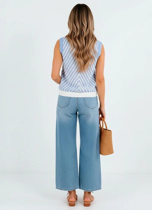 Quintess - Blusa Azul em Tricô 2