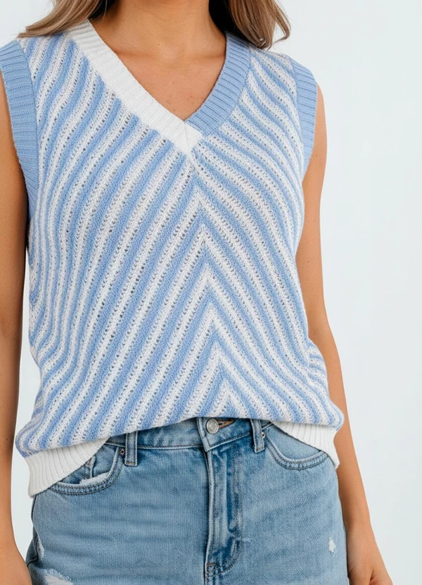 Quintess - Blusa Azul em Tricô 5