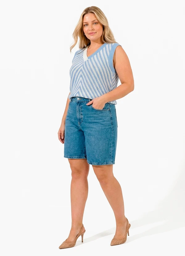 Quintess - Blusa Azul em Tricô 8