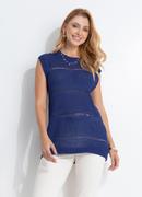 Blusa Azul em Tricot