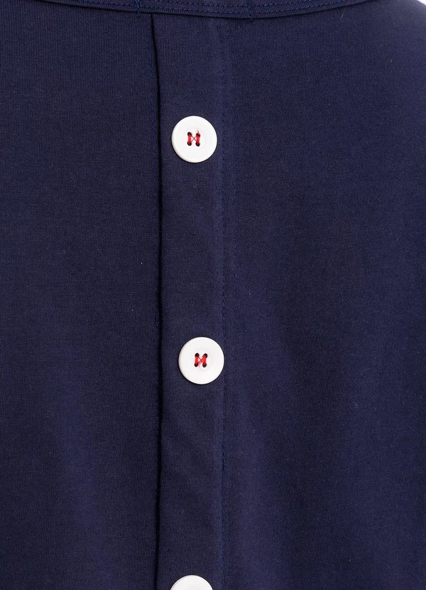 Bimini - Blusa Azul Escuro em Malha de Algodão 9