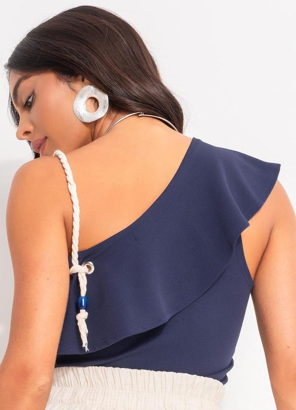 Quintess - Blusa Azul Marinho em Malha Crepe 2