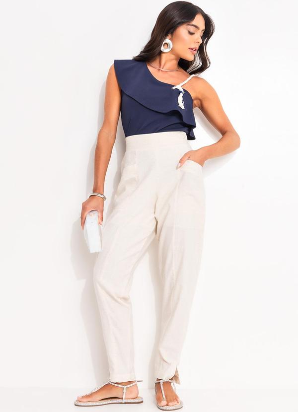 Quintess - Blusa Azul Marinho em Malha Crepe 3