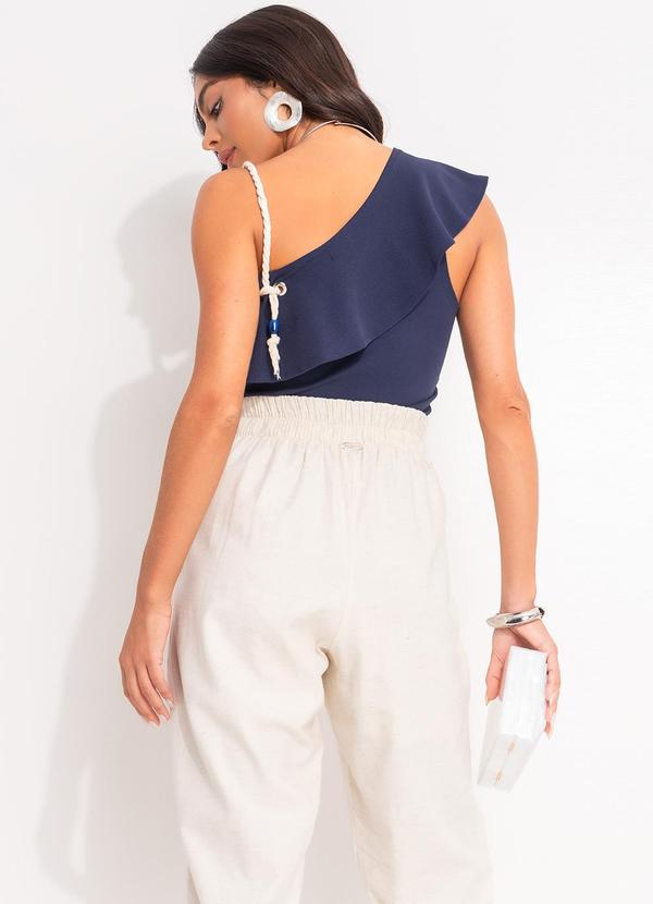 Quintess - Blusa Azul Marinho em Malha Crepe 4