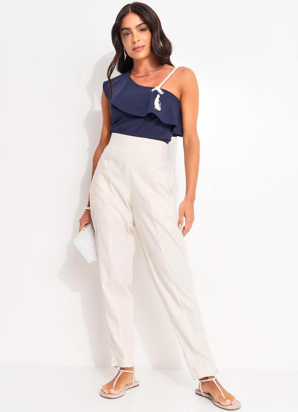 Quintess - Blusa Azul Marinho em Malha Crepe 5