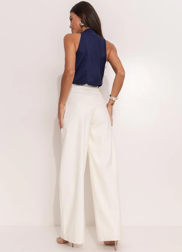 Quintess - Blusa Azul Marinho em Malha Suede 3