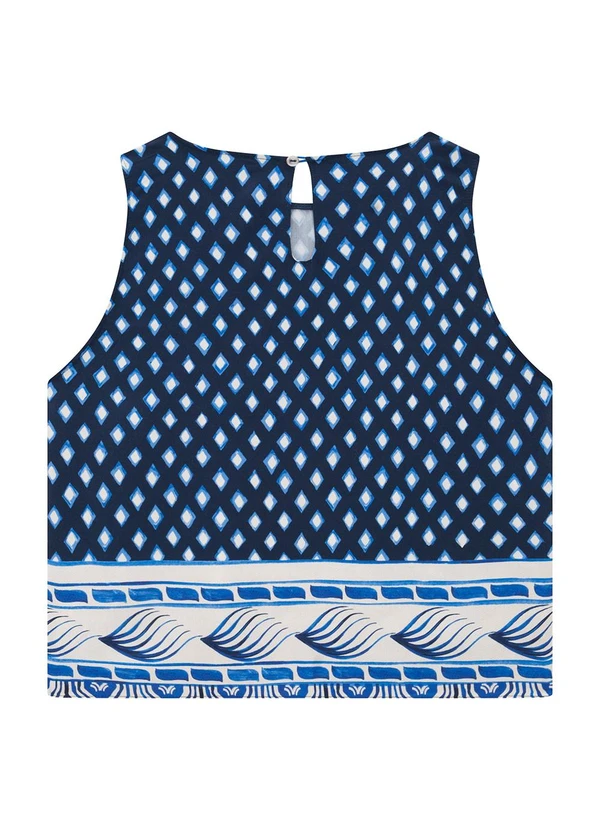 Enfim - Blusa Azul Marinho Reta Paisley 2