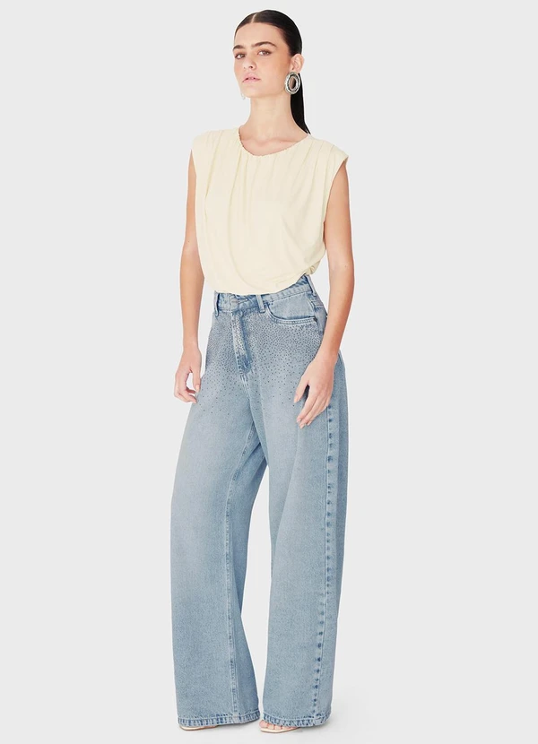 Enfim - Blusa Balonê Franzida Off White 2