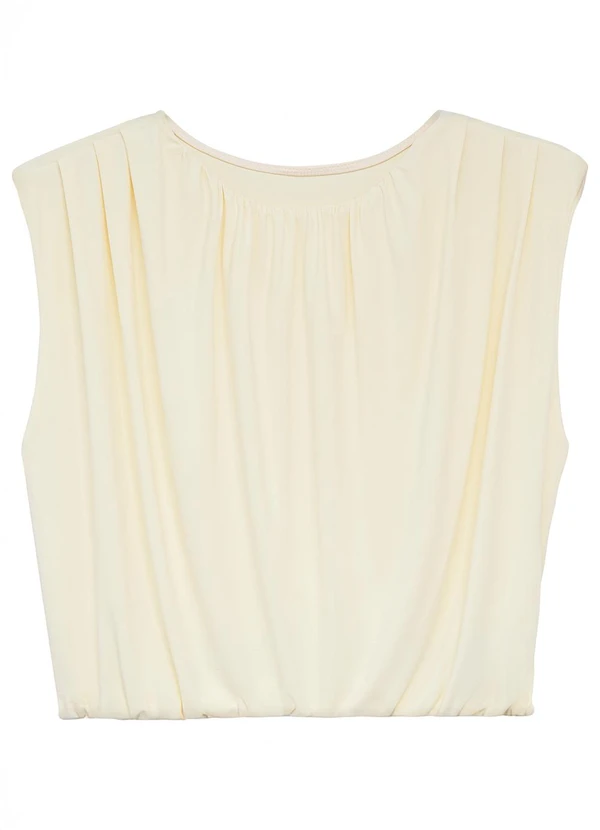 Enfim - Blusa Balonê Franzida Off White 3