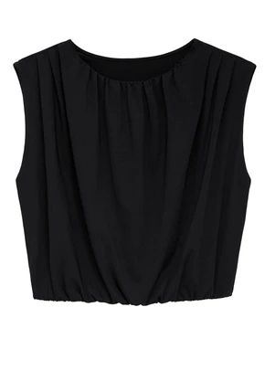 Enfim - Blusa Balonê Franzida Preto - ENFIM
