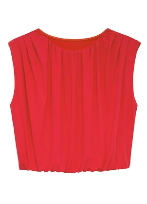 Enfim - Blusa Balonê Franzida Vermelho - ENFIM