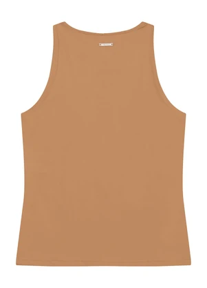 Enfim - Blusa Básica em Malha Caramelo - ENFIM