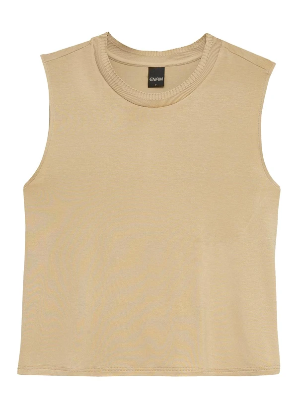 Enfim - Blusa Básica em Viscose Cáqui 1