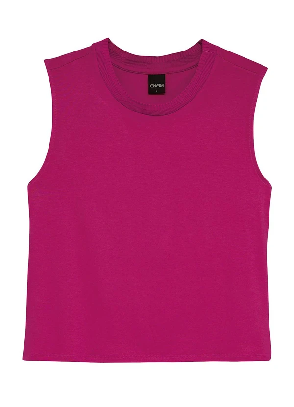 Enfim - Blusa Básica em Viscose Fúcsia