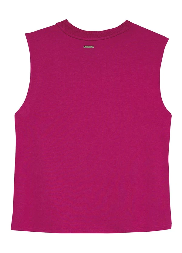 Enfim - Blusa Básica em Viscose Fúcsia 2