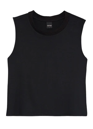 Enfim - Blusa Básica em Viscose Preto - ENFIM