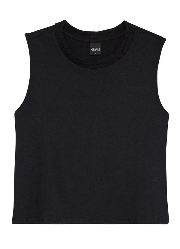Enfim - Blusa Básica em Viscose Preto 1