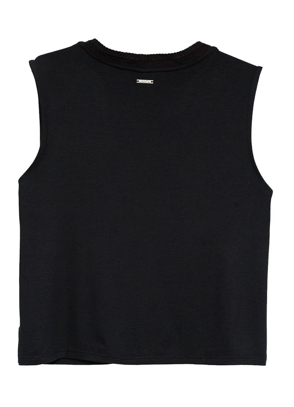 Enfim - Blusa Básica em Viscose Preto 2