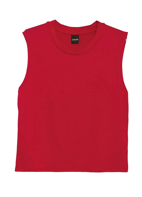 Enfim - Blusa Básica em Viscose Vermelho 3