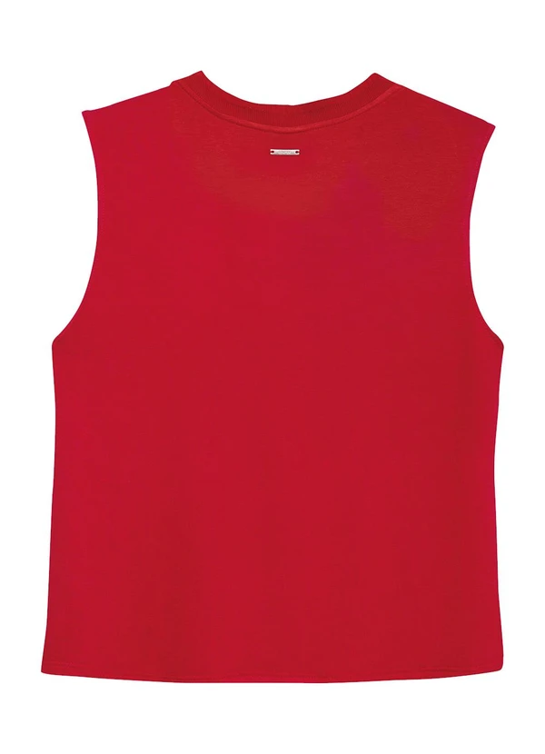 Enfim - Blusa Básica em Viscose Vermelho 4