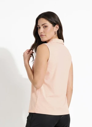 Bimini - Blusa Bege Claro em Tricoline - BIMINI