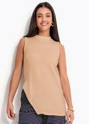 Blusa Bege em Malha Tric