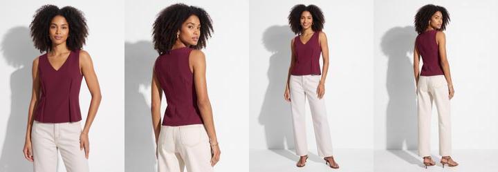 Blusa Bord� Alfaiataria de Poli�ster com Elastano