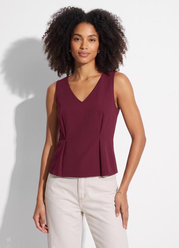 Blusa Bord� Alfaiataria de Poli�ster com Elastano
