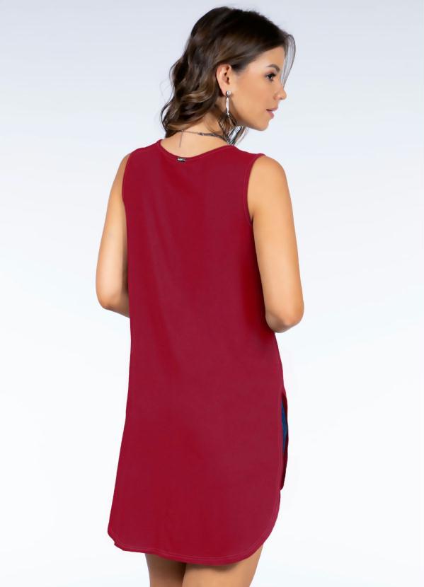 Quintess - Blusa Bordô com Barra Arredondada e Fendas 2