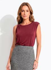 Blusa Bord� em Malha Slink