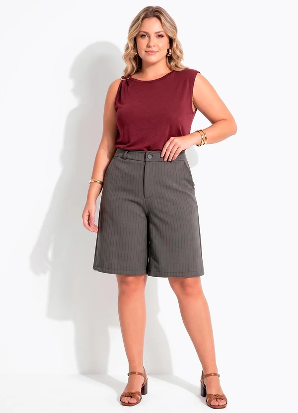 Quintess - Blusa Bordô em Malha Slink