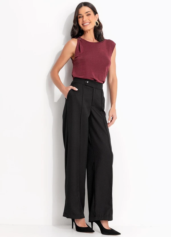 Quintess - Blusa Bordô em Malha Slink 3