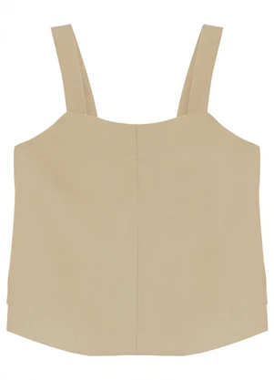 Enfim - Blusa Box Sarjada Areia - ENFIM