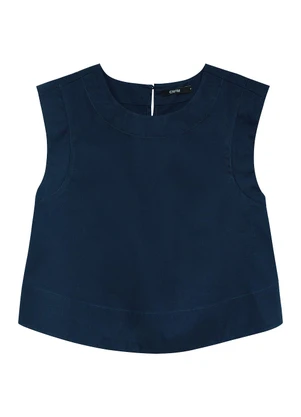 Enfim - Blusa Box Sarjada Azul Marinho - ENFIM