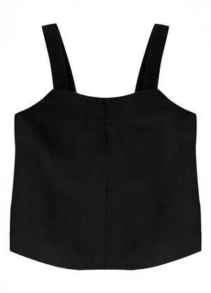 Enfim - Blusa Box Sarjada Preto - ENFIM